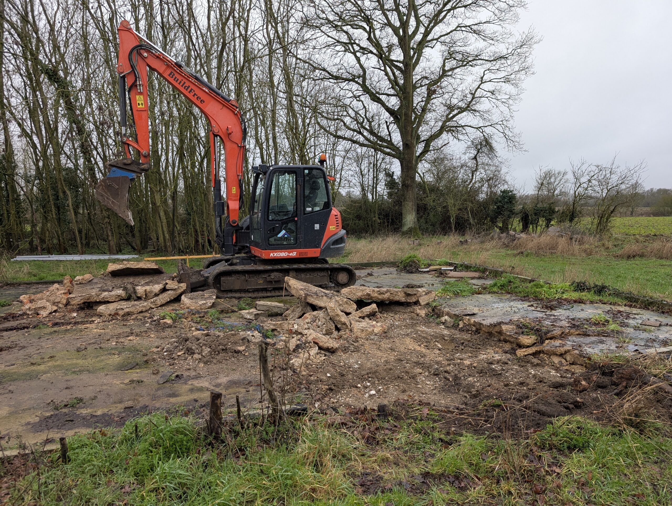 Concrete Removal Begins